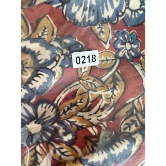 Faherty Boho Linen Dress Size XS Puff Sleeve Midi Belted Red Cottage Peasant - Picture 16 of 16